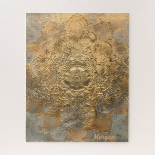 Personalisiert Embossed Mandala   Elegant Boho Gif Puzzle