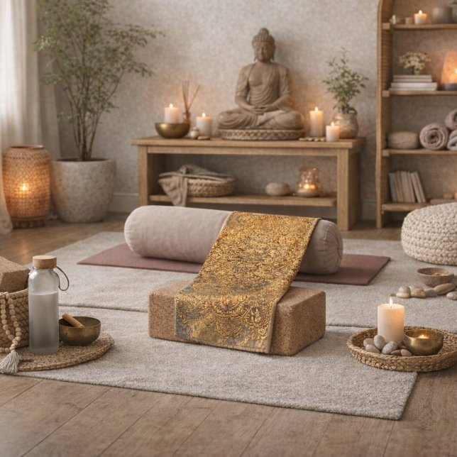 Personalisiert Embossed Mandala | Elegant Boho Spo Handtuch (Von Creator hochgeladen)