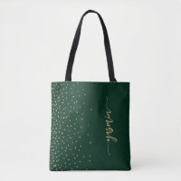 Personalisiert Emerald Green Gold Square Confetti