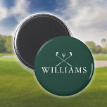 Personalisiert Emerald Green Name Golf Clubs Magnet<br><div class="desc">Personalisieren Sie den Namen in klassischer Typografie,  um ein einzigartiges Golfgeschenk zu schaffen und für jeden Golfer zu behalten. Entwickelt von Thisisnotme©</div>