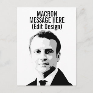 PERSONALISIERT EMMANUEL MACRON POSTKARTE