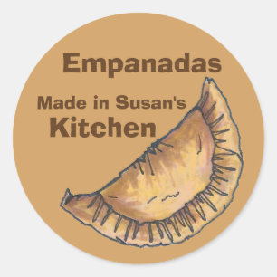 Personalisiert Empanadas machte Baked Kitchen Home Runder Aufkleber