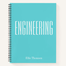 Personalisiert Engineering Graph Paper Simple Aqua Notizbuch