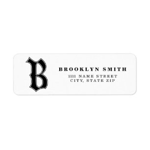 Personalisiert-Englisch-Gothic-Monogramm-Brief B