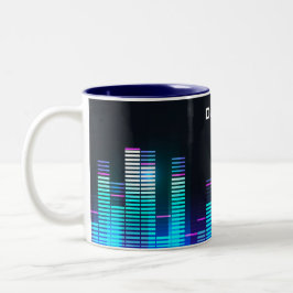 Personalisiert Equalizer-Tasse Zweifarbige Tasse