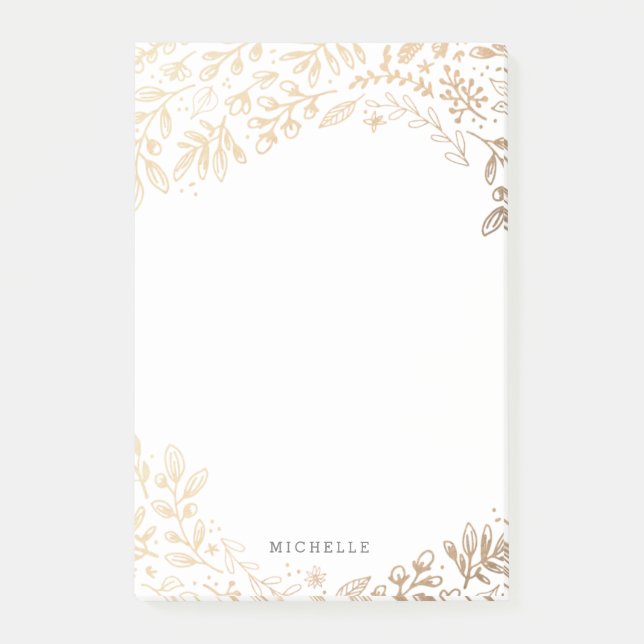 Personalisiert | Ernte Blume Post-it Klebezettel (Vorderseite)