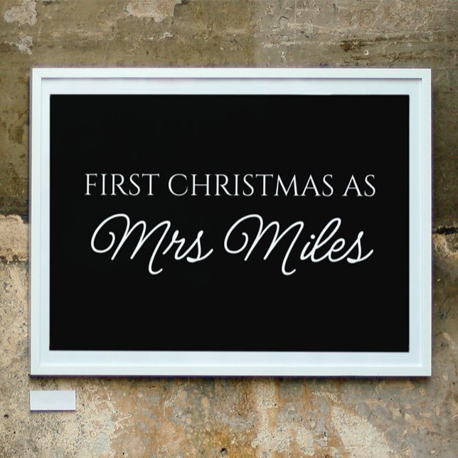 Personalisiert "Erste Weihnachten als Frau" Name Poster (Personalized 'First Christmas as a Mrs.' Surname Poster)