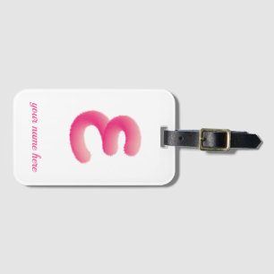 personalisiert erster mit furinrosa E Monogramm Gepäckanhänger