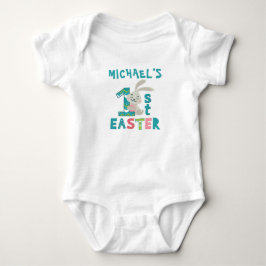 Personalisiert erster Ostername Bunny Baby Strampler