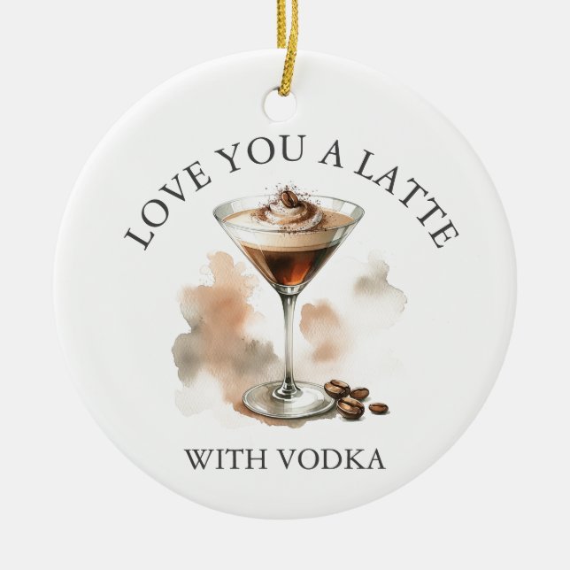 Personalisiert Espresso Martini Ornament (Vorne)