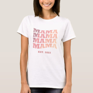Personalisiert etabliertes Mama T-Shirt
