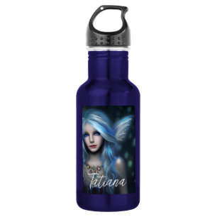Personalisiert Ethereal Mystical Blue Fairy Edelstahlflasche