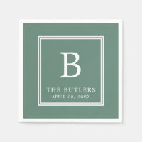 Personalisiert Eukalyptus Green Wedding Napkins