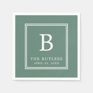Personalisiert Eukalyptus Green Wedding Napkins Serviette