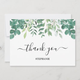 Personalisiert Eukalyptus Greenery Danke Karte