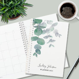 Personalisiert Eukalyptus Greenery Planer