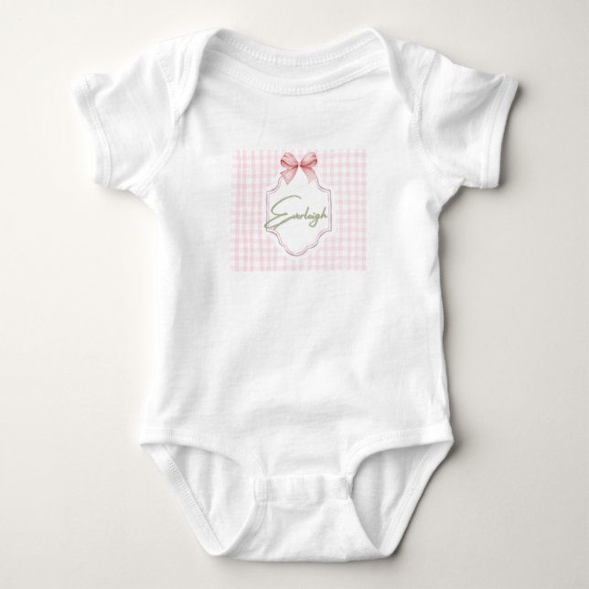 Personalisiert Everleigh Baby Girl Kinderzimmer Gi Baby Strampler (Vorderseite)