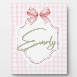Personalisiert Everly Baby Girl Kinderzimmer Bow&G Fotoplatte