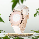 Personalisiert eWatch in einem rosafarbenen Monogr Armbanduhr<br><div class="desc">Geschenk für ihre staubige rosa Armbanduhr</div>