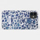 Personalisiert Exotic Chic Blue & White Floral Case-Mate iPhone Hülle (Rückseite (Horizontal))