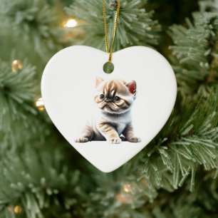 Personalisiert Exotic Shorthair Kitten Keramik Ornament