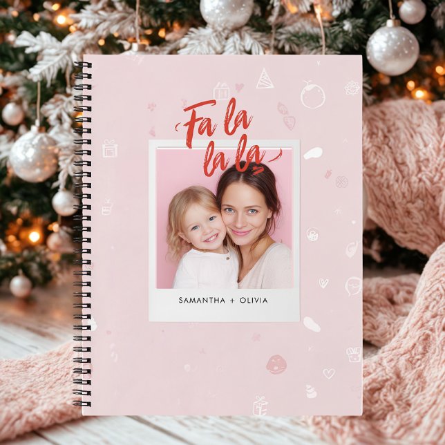 Personalisiert Fa La La La La La Pink Weihnachtsfe Notizbuch (Von Creator hochgeladen)
