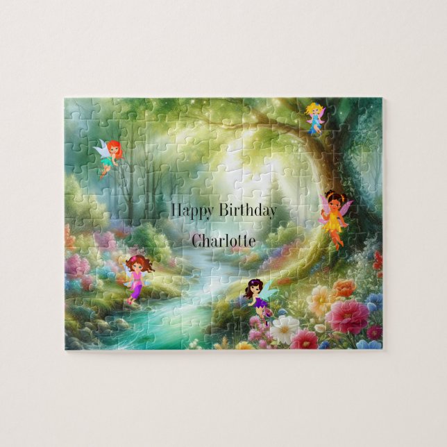 Personalisiert Fairies Forest Jigsaw Puzzle (Horizontal)