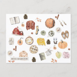 Personalisiert Fall Cozy Oktober Postkarten