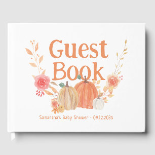Personalisiert Fall Pumpkin Baby Dusche Gästebuch