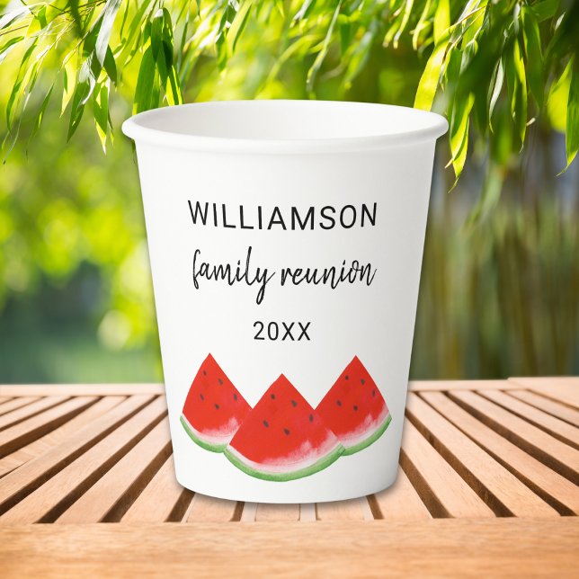 Personalisiert Family Wiedersehen Red Watermelon Pappbecher (Von Creator hochgeladen)