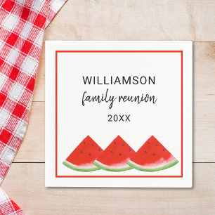 Personalisiert Family Wiedersehen Red Watermelon Serviette