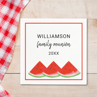 Personalisiert Family Wiedersehen Red Watermelon Serviette