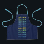 Personalisiert Farbe hinzufügen Schürze<br><div class="desc">Vergnügen farbenfrohe Schürze mit Ihrem Namen in einem Farbverlauf. Sie können die Farben auch in die Farben Ihrer Wahl ändern, indem Sie auf die Schaltfläche Anpassen klicken. Sie können sogar die Farbe des Gurtbandes (auf der Produktseite selbst verfügbar) in die gewünschte Farbe ändern. Es macht eine lustige Schürze für Kinder....</div>