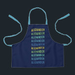 Personalisiert Farbe hinzufügen Schürze<br><div class="desc">Vergnügen farbenfrohe Schürze mit Ihrem Namen in einem Farbverlauf. Sie können die Farben auch in die Farben Ihrer Wahl ändern, indem Sie auf die Schaltfläche Anpassen klicken. Sie können sogar die Farbe des Gurtbandes (auf der Produktseite selbst verfügbar) in die gewünschte Farbe ändern. Es macht eine lustige Schürze für Kinder....</div>
