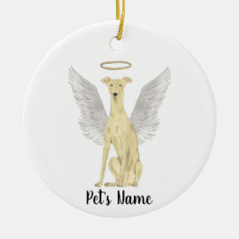 Personalisiert Fawn Greyhound Beileid Memorial Keramik Ornament