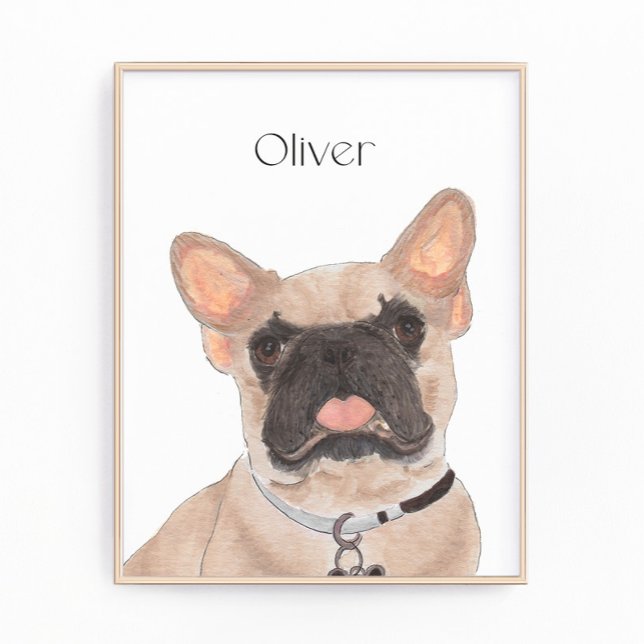 Personalisiert Fawn Masked Frenchie French Bulldog Fotodruck (Von Creator hochgeladen)