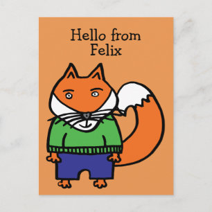 Personalisiert Felix der Fuchs Postkarte