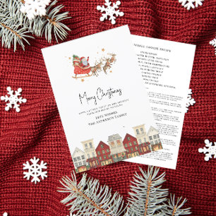 Personalisiert festliche moderne Wasserfarbe Feiertagskarte