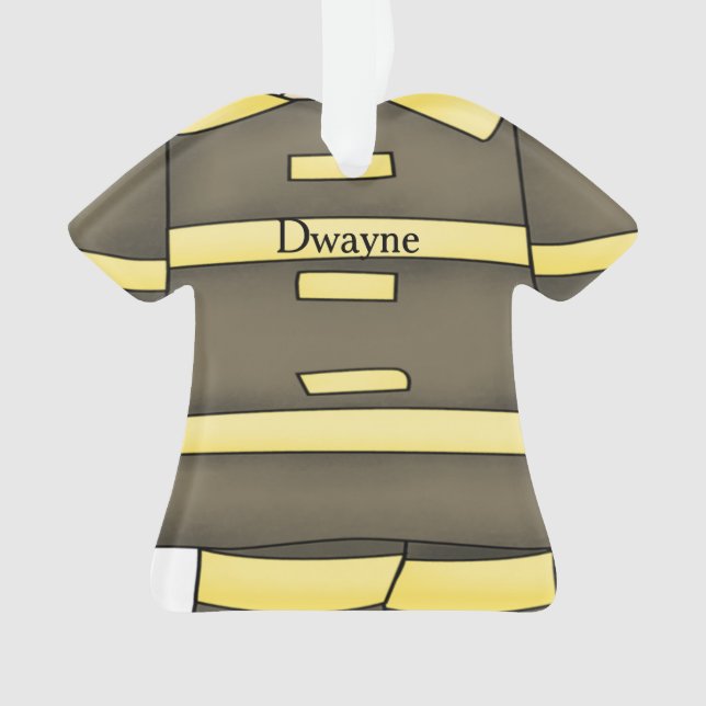 Personalisiert Fireman Uniform Ornament (Vorderseite)