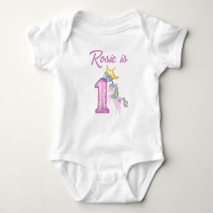 Personalisiert First Birthday Baby T - Shirt