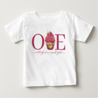 Personalisiert First Birthday Cupcake Baby T - Shi