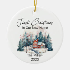 Personalisiert First Christmas Neue Zuhause Waterc Keramik Ornament