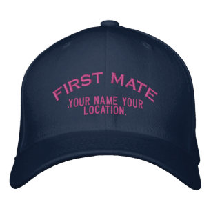 Personalisiert First Mate Nautical Style Hat Bestickte Kappe