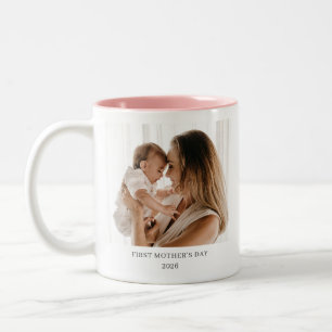 Personalisiert First Mother's Day Mama Baby Foto Zweifarbige Tasse