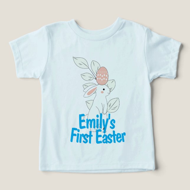 Personalisiert First Oaster Bunny Kids T - Shirt (Design Vorderseite)