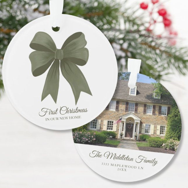 Personalisiert First Zuhause New House Foto Christ Ornament (1st Christmas new home)
