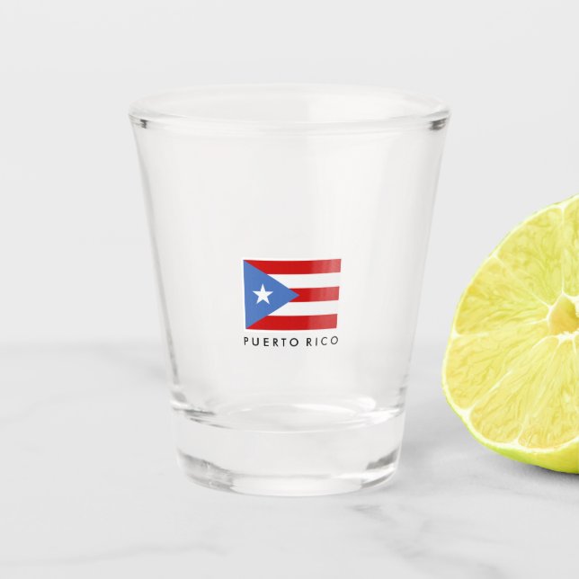 Personalisiert, Flagge von Puerto Rico Schnapsglas (Vorderseite)