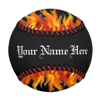 Personalisiert Flaming Baseball
