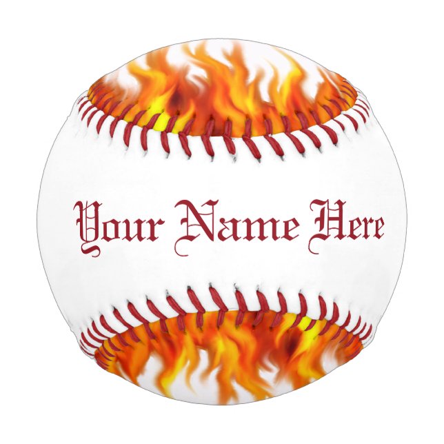 Personalisiert Flaming Baseball (Rückseite)