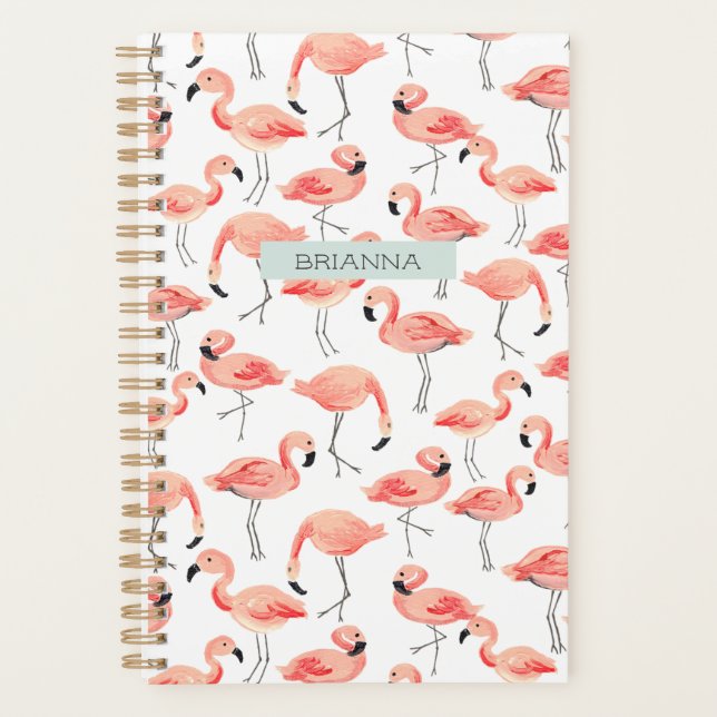 Personalisiert Flamingo Party Planer (Vorderseite)